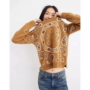 Madewell Bandana Pullover Sweater